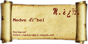 Medve Ábel névjegykártya
