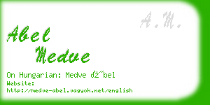 abel medve business card